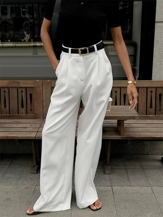 Pantalon à Poches Taille Haute Femme - Style Y2K