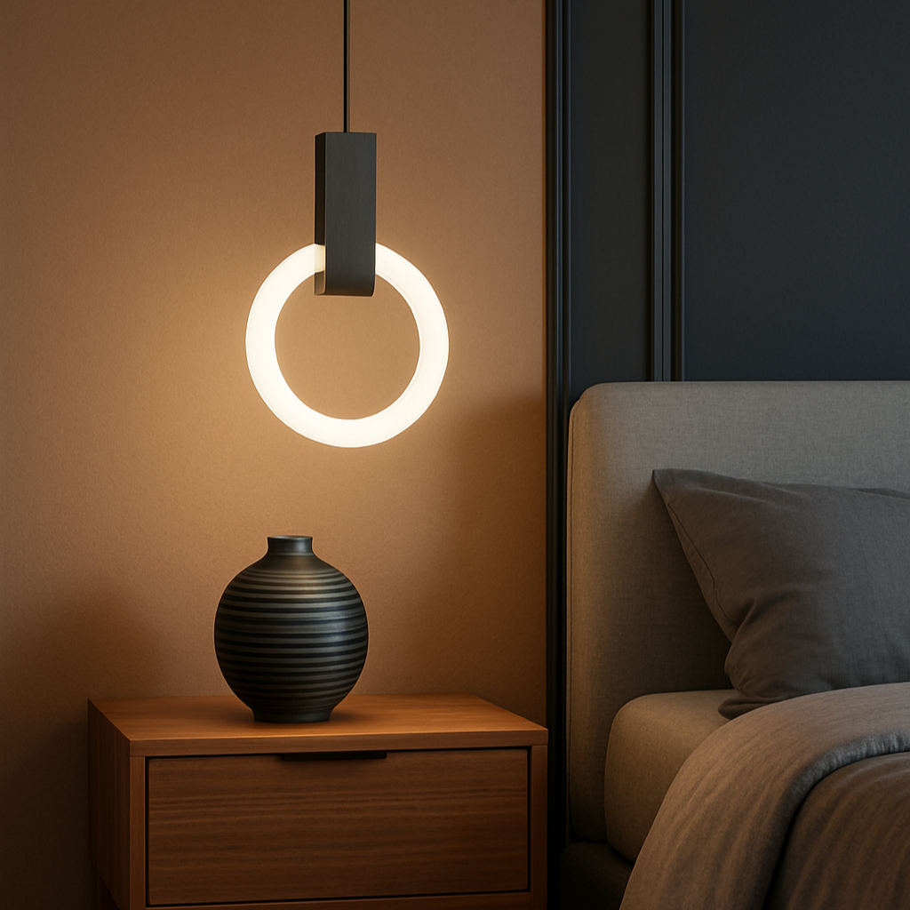 Suspension Luminaire LED Circulaire Style Nordique