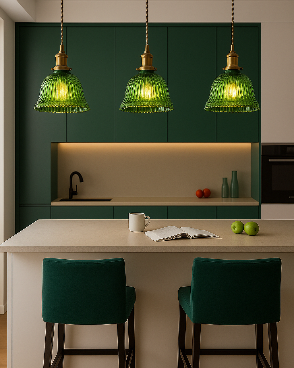 Suspension Luminaire Design Vintage en Verre Style