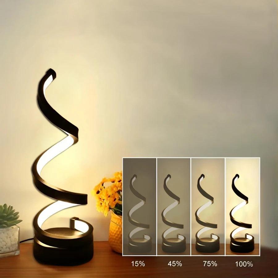 Lampe de Bureau LED Design en Spirale