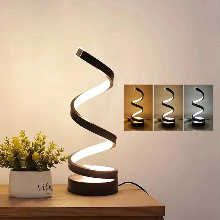 Lampe de Bureau LED Design en Spirale
