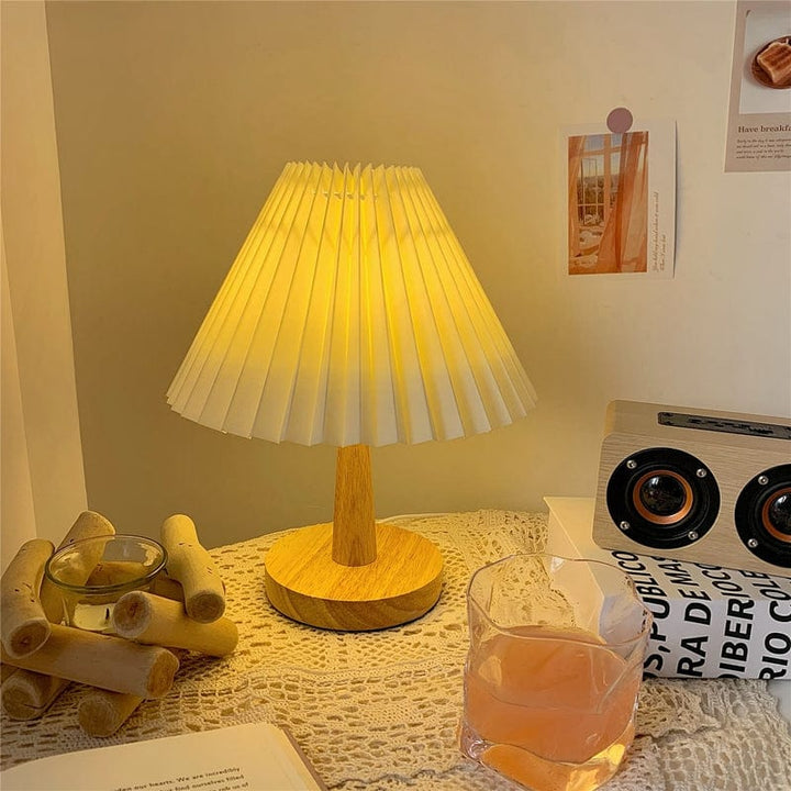 Lampe de Table Tactile en Bois Massif