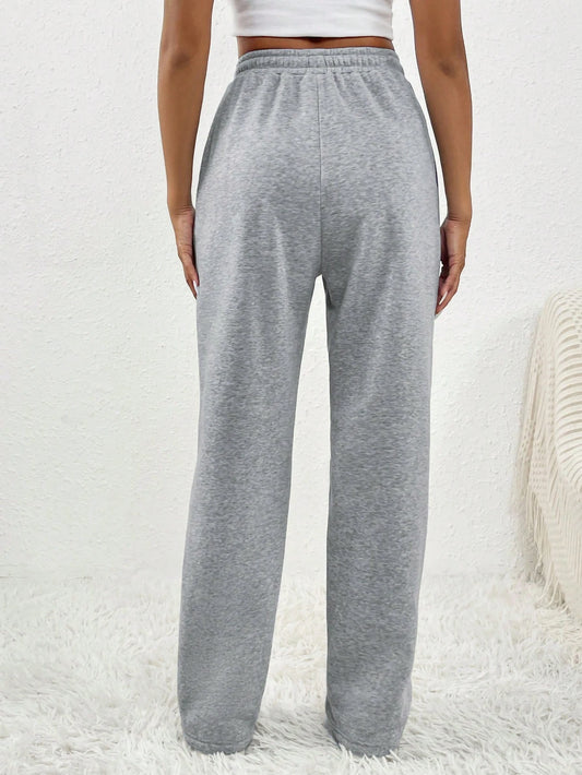 Pantalon à Taille Haute et Poche Femme - Style Décontracté