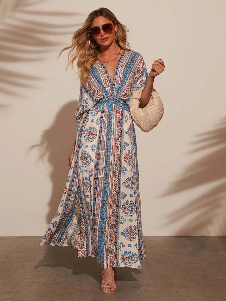 ALINA | Bedrucktes Maxikleid – Boho, Luftig & Sommerlich Elegant