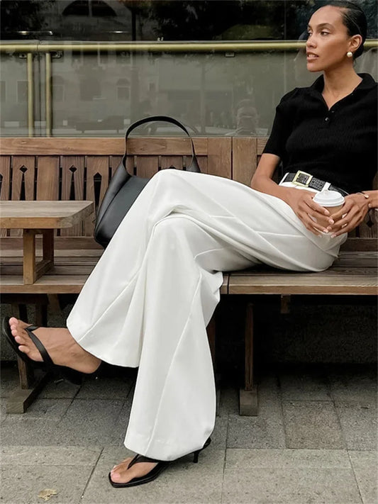 Pantalon à Poches Taille Haute Femme - Style Y2K