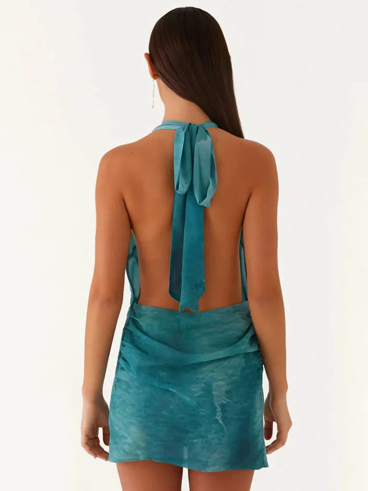 LIA | Sexy Minikleid mit Muscheldetails – Rückenfrei, Elegant & Sommerlich