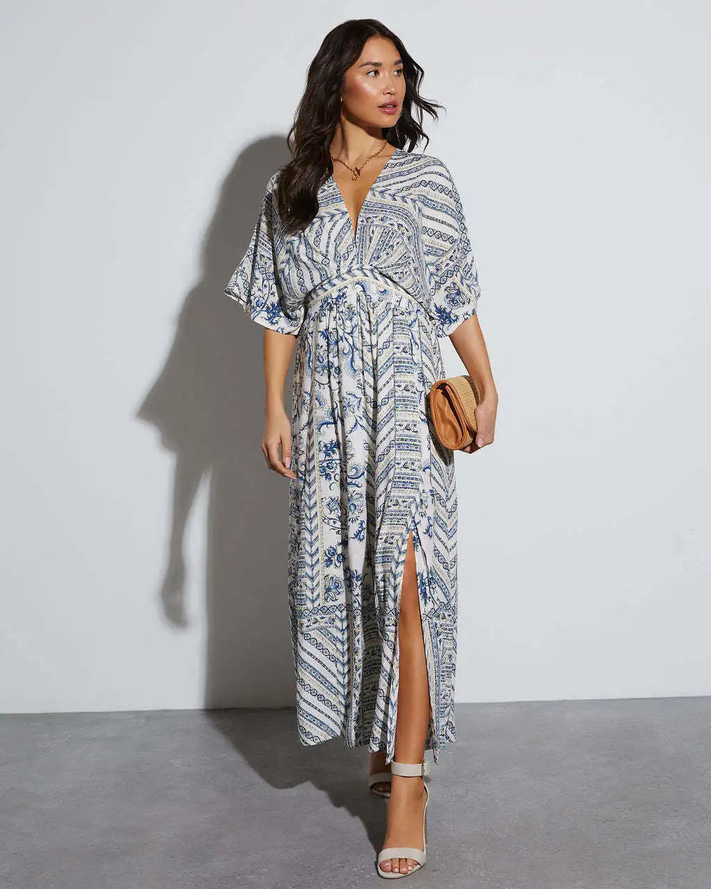 ALINA | Bedrucktes Maxikleid – Boho, Luftig & Sommerlich Elegant