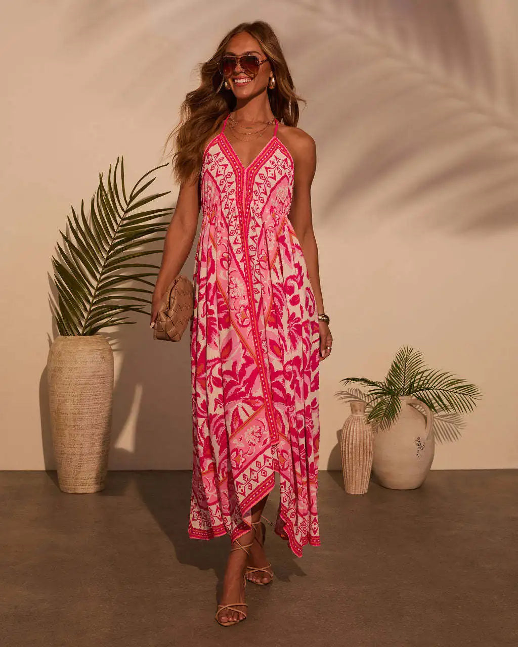 YARA | Boho Maxikleid mit Rückenausschnitt – Luftig, Verspielt & Sommerlich
