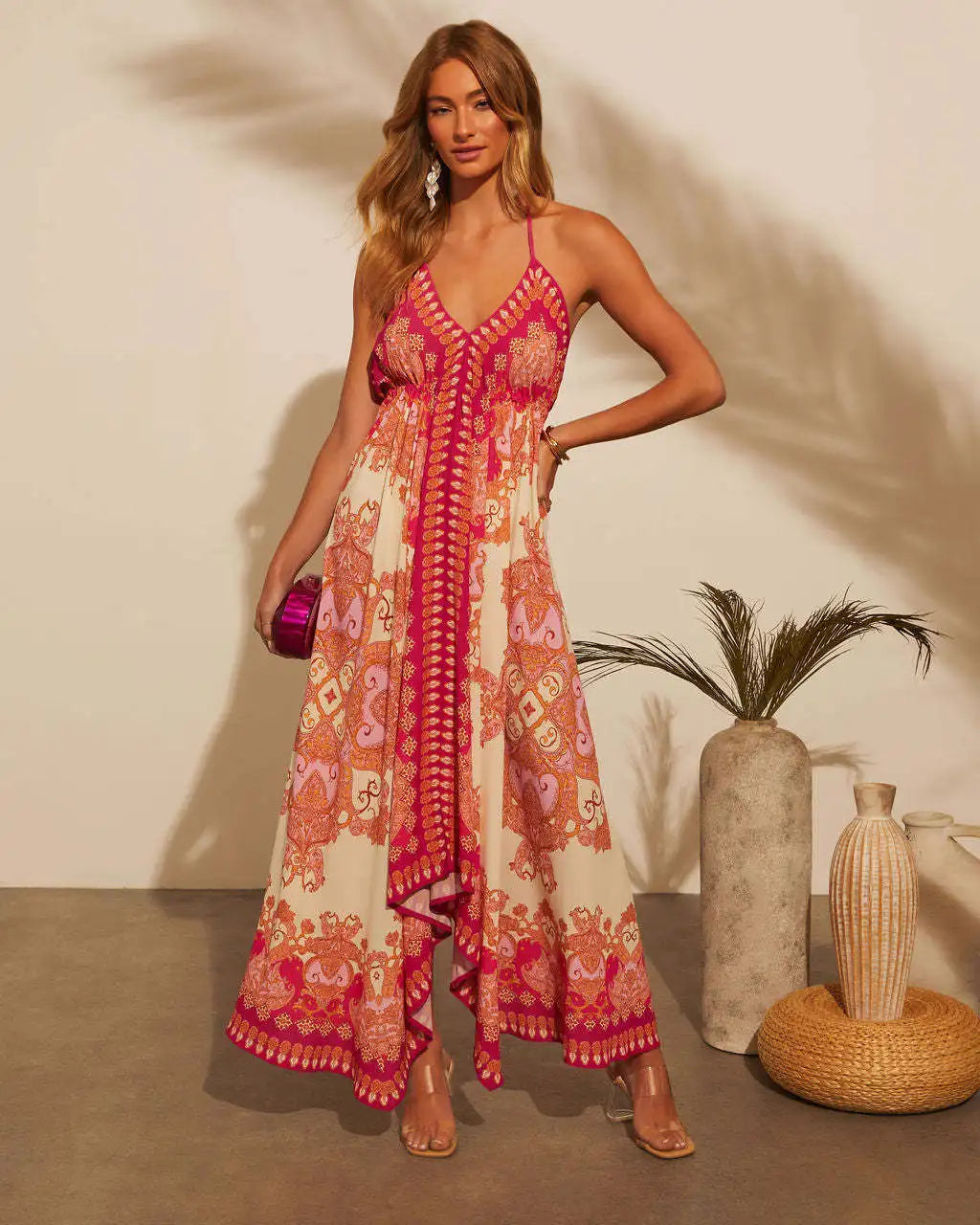 YARA | Boho Maxikleid mit Rückenausschnitt – Luftig, Verspielt & Sommerlich
