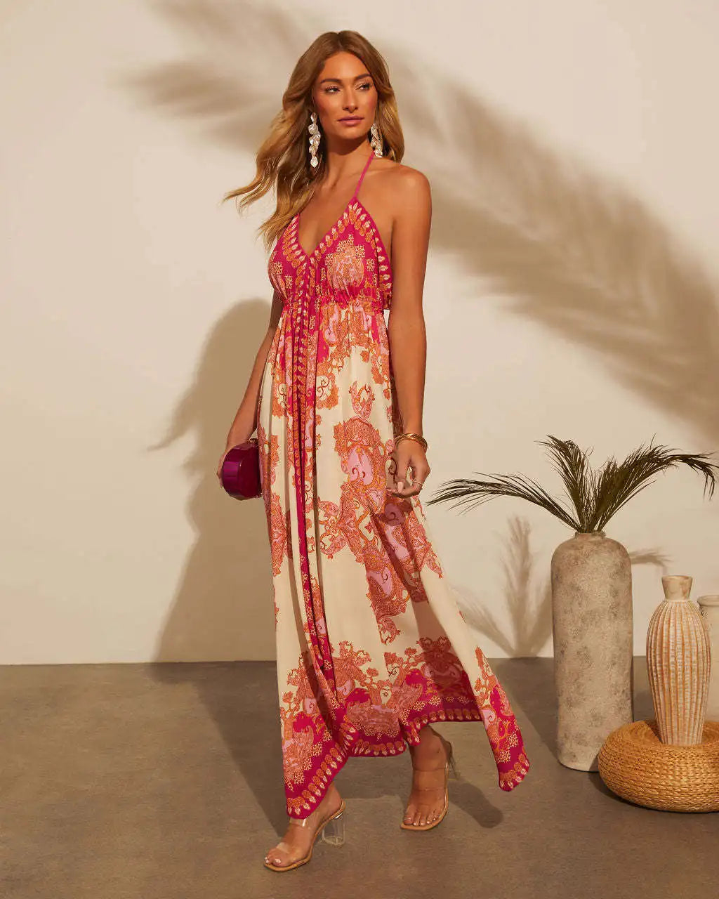 YARA | Boho Maxikleid mit Rückenausschnitt – Luftig, Verspielt & Sommerlich