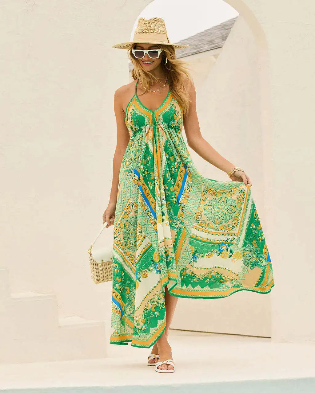 YARA | Boho Maxikleid mit Rückenausschnitt – Luftig, Verspielt & Sommerlich