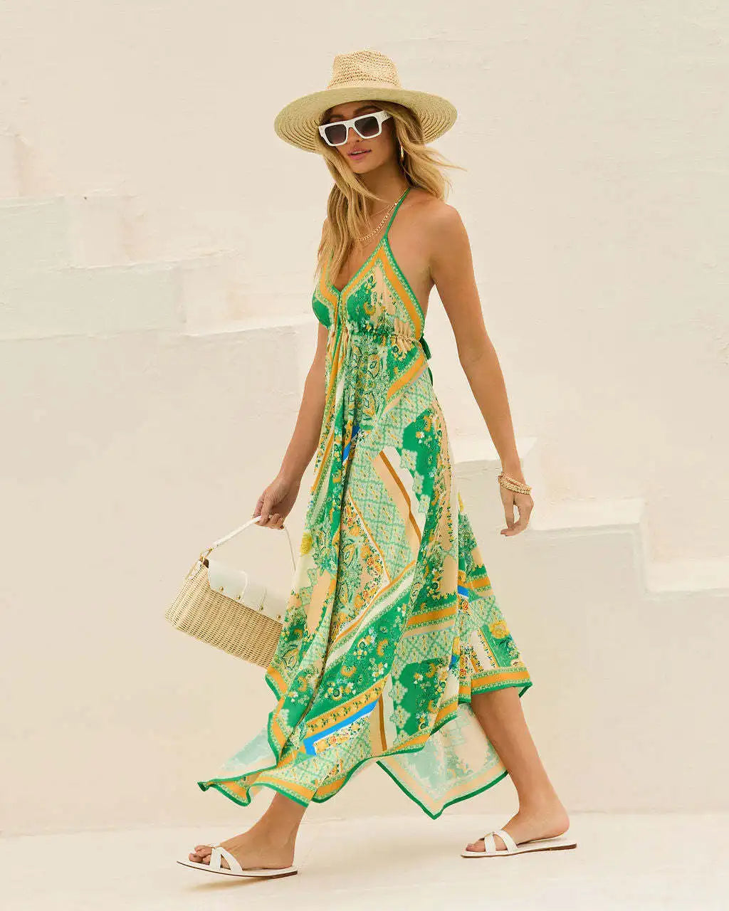 YARA | Boho Maxikleid mit Rückenausschnitt – Luftig, Verspielt & Sommerlich