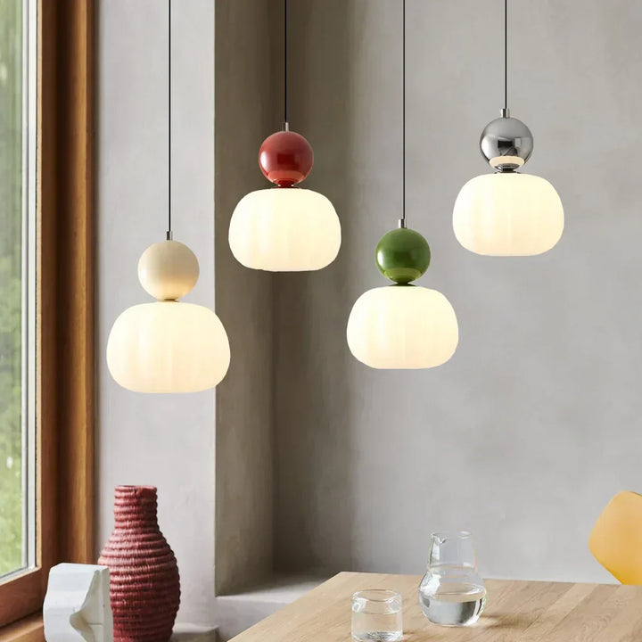 Suspension Luminaire Art Déco Crème Élégante