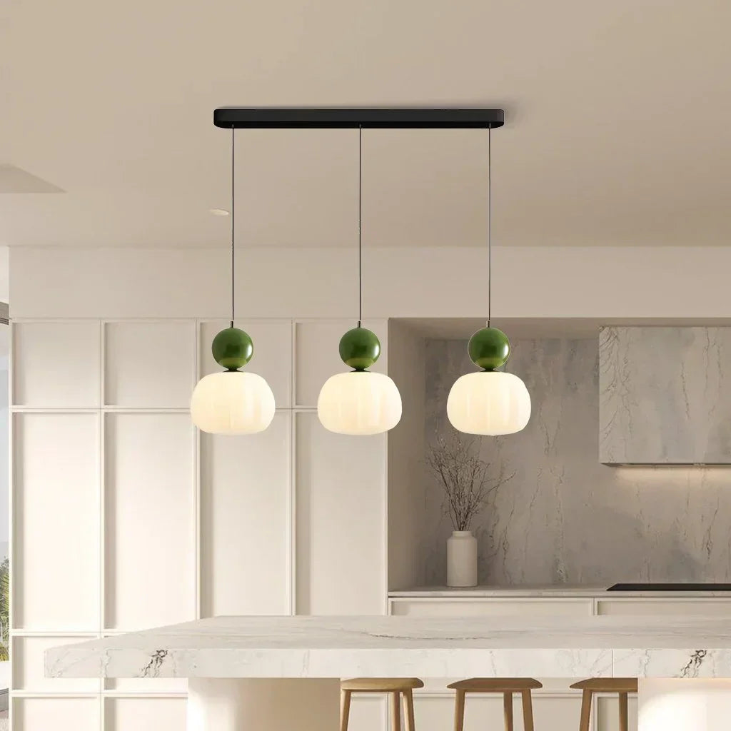 Suspension Luminaire Art Déco Crème Élégante