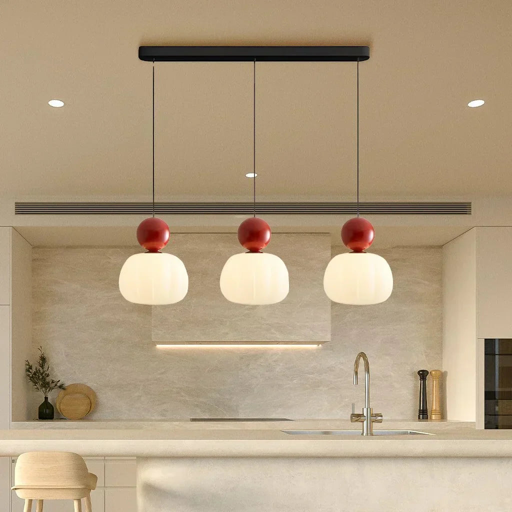 Suspension Luminaire Art Déco Crème Élégante