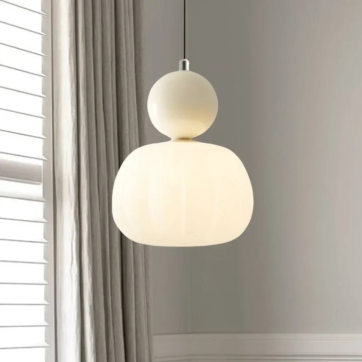 Suspension Luminaire Art Déco Crème Élégante