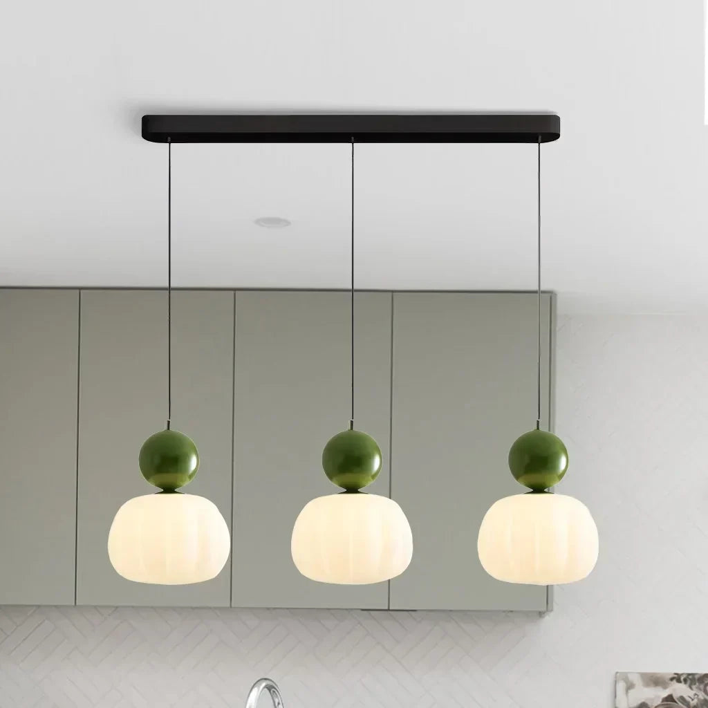Suspension Luminaire Art Déco Crème Élégante