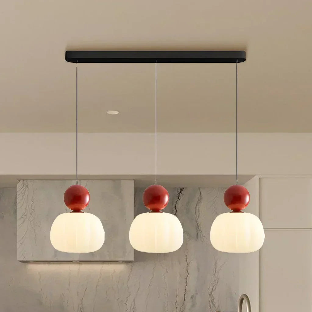 Suspension Luminaire Art Déco Crème Élégante