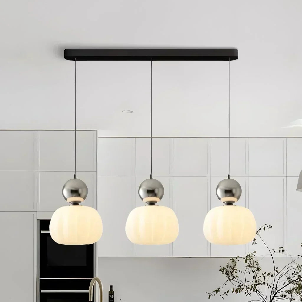 Suspension Luminaire Art Déco Crème Élégante