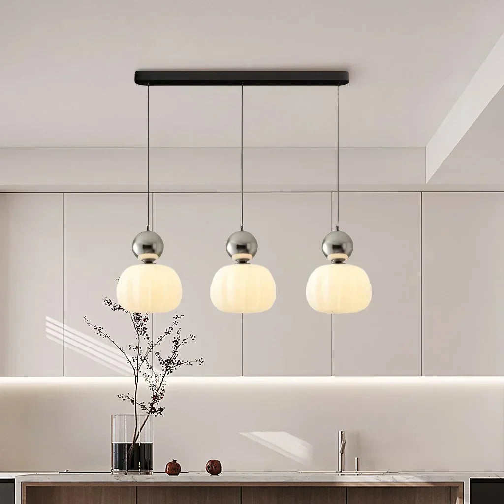Suspension Luminaire Art Déco Crème Élégante