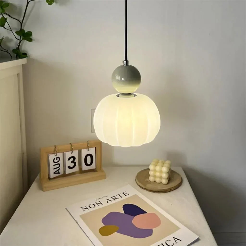Suspension Luminaire Art Déco Crème Élégante