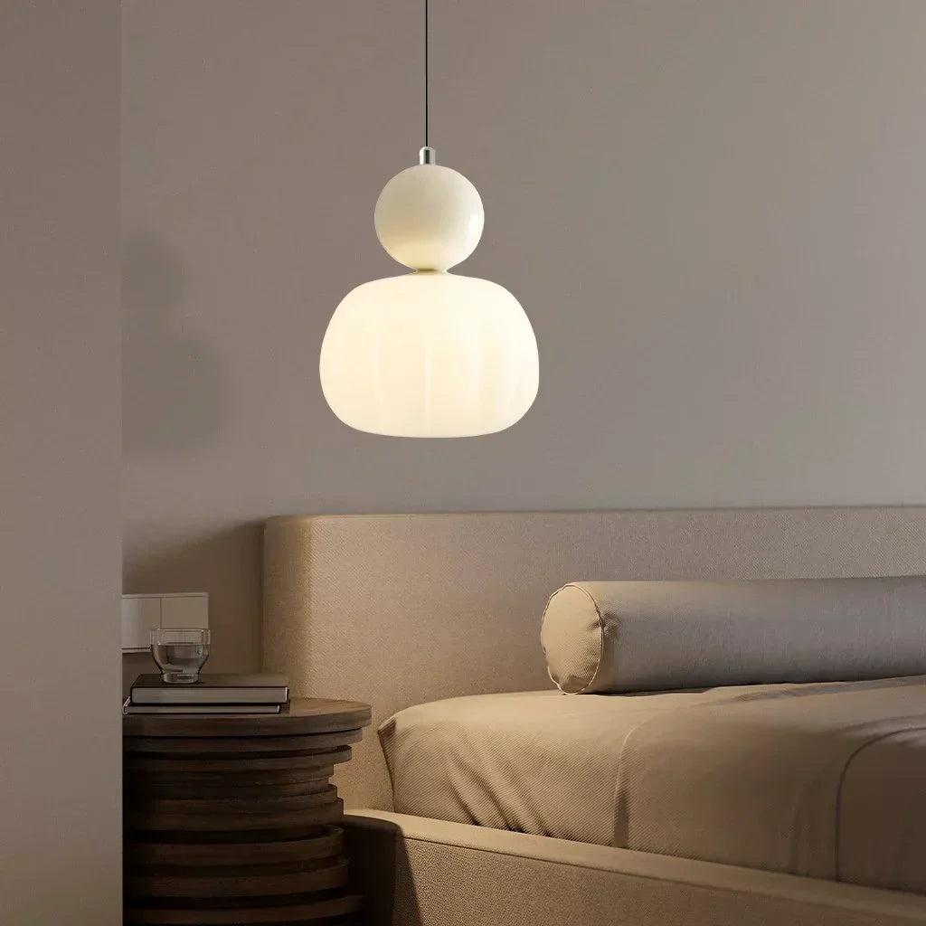 Suspension Luminaire Art Déco Crème Élégante