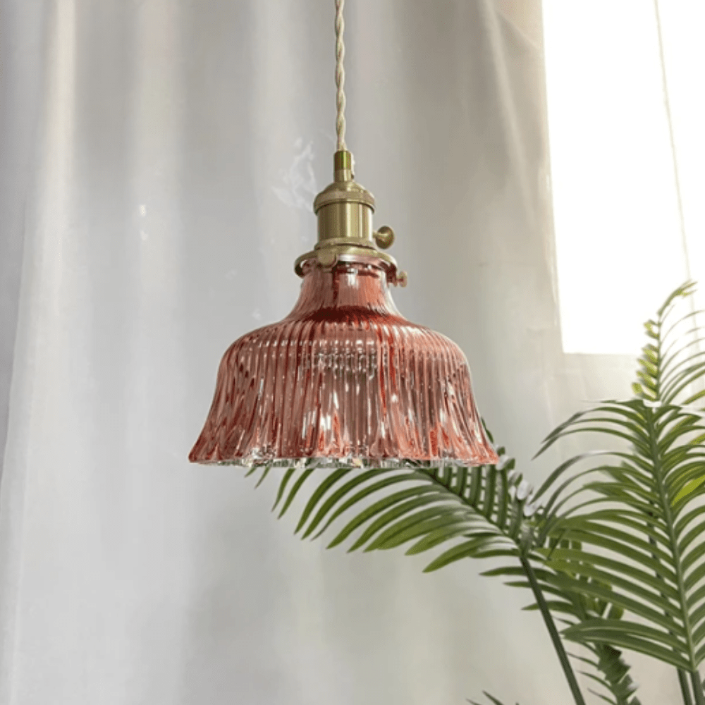 Suspension Luminaire Design Vintage en Verre Style