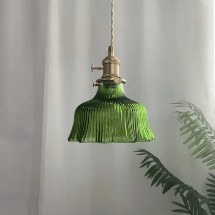 Suspension Luminaire Design Vintage en Verre Style