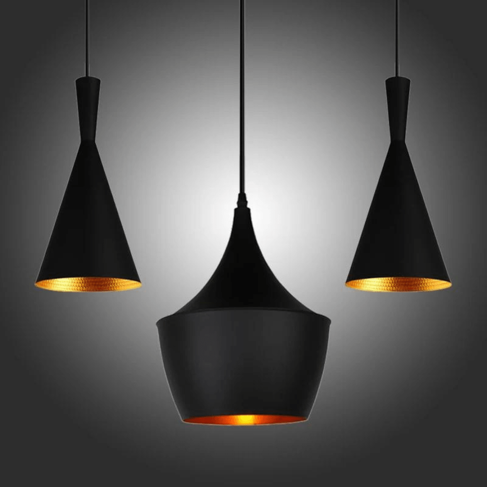 Suspension Luminaire Industrielle Noire à LED