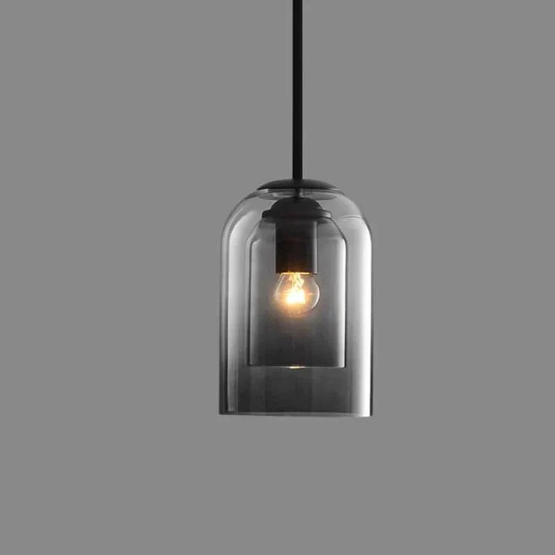 Suspension Luminaire Moderne en Verre Double Sophistiquée