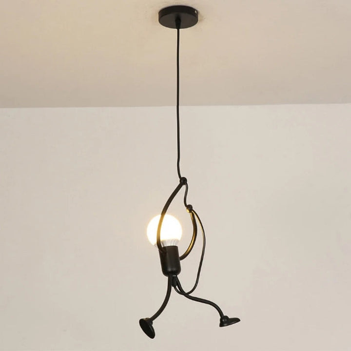 Suspension Luminaire Rétro en Fer Style Industriel