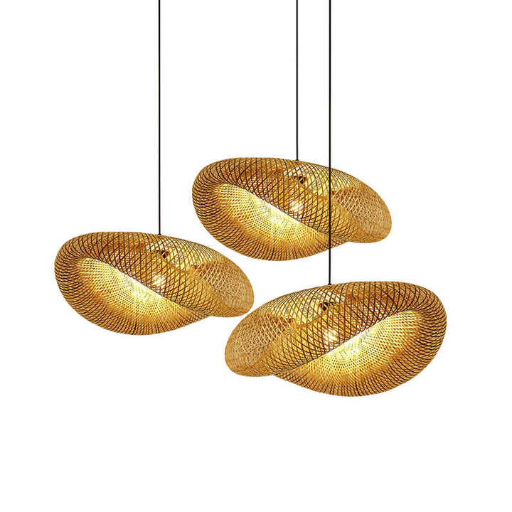 Suspension Luminaire en Bambou Naturel