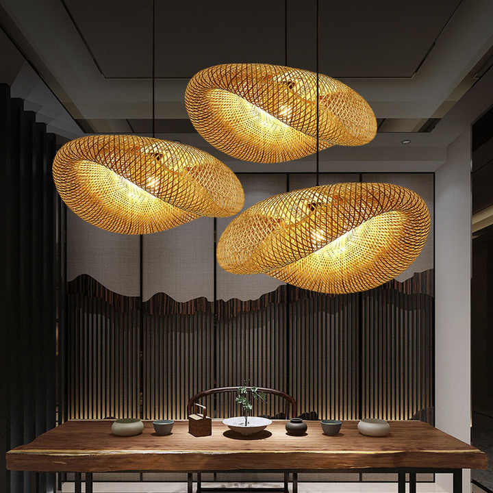 Suspension Luminaire en Bambou Naturel