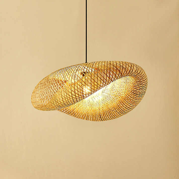 Suspension Luminaire en Bambou Naturel