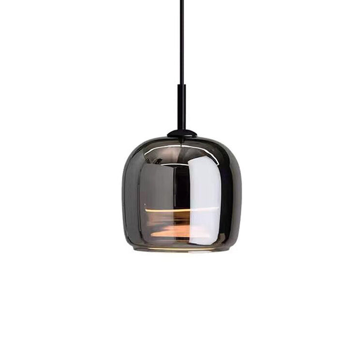 Suspension Luminaire en Verre Noir Style Nordique