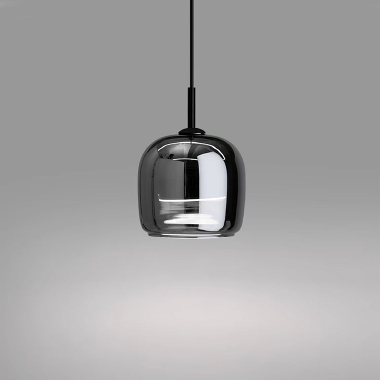Suspension Luminaire en Verre Noir Style Nordique