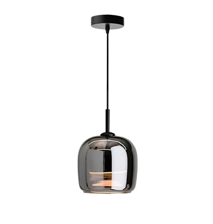 Suspension Luminaire en Verre Noir Style Nordique
