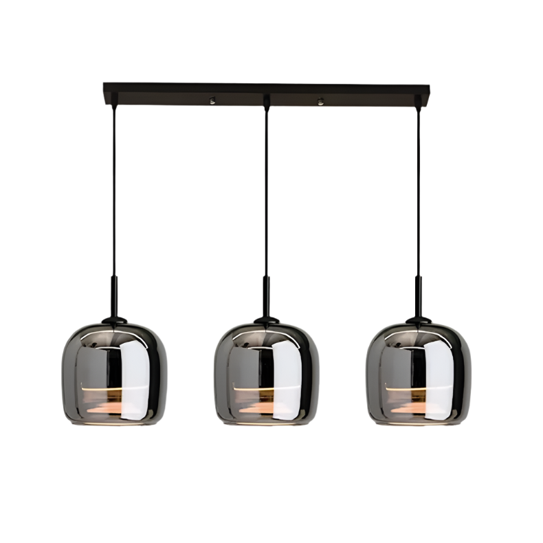 Suspension Luminaire en Verre Noir Style Nordique