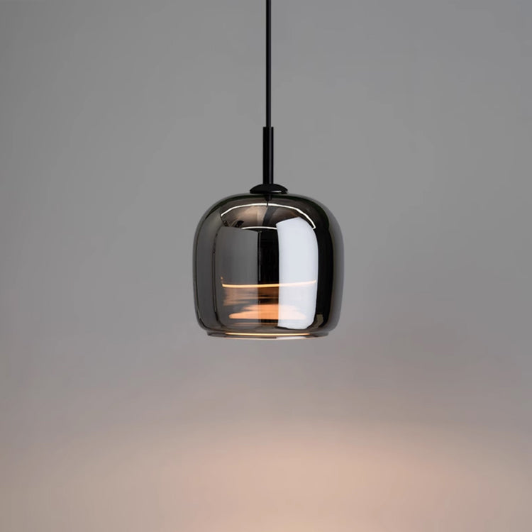 Suspension Luminaire en Verre Noir Style Nordique