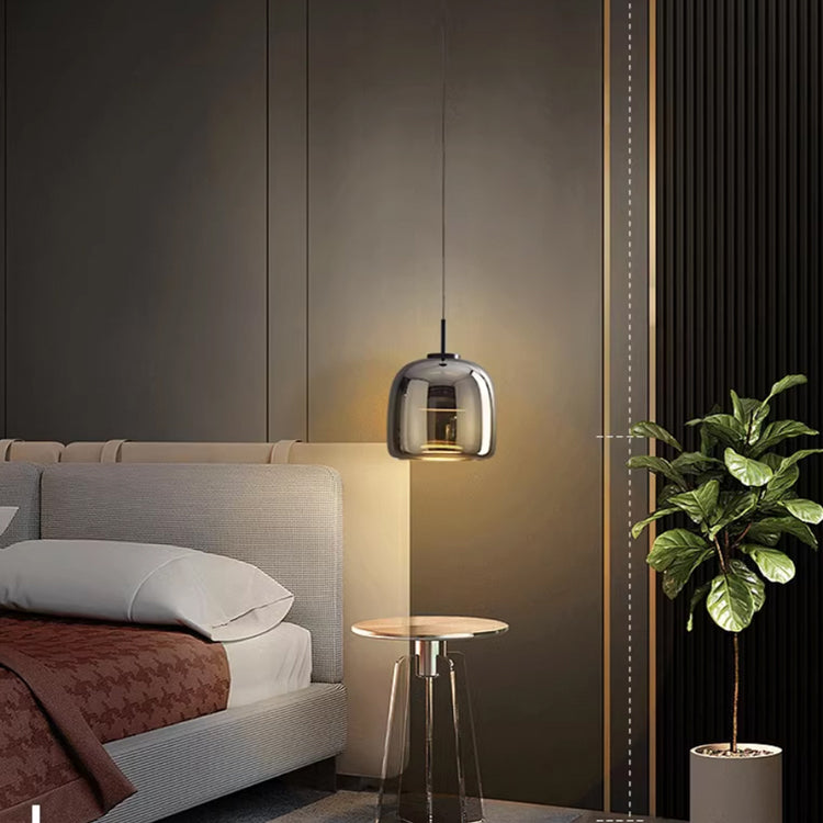 Suspension Luminaire en Verre Noir Style Nordique