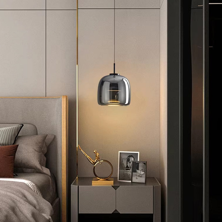 Suspension Luminaire en Verre Noir Style Nordique