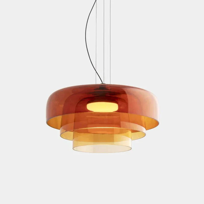 Suspension Lustre Luminaire LED en Verre Coloré Intemporel
