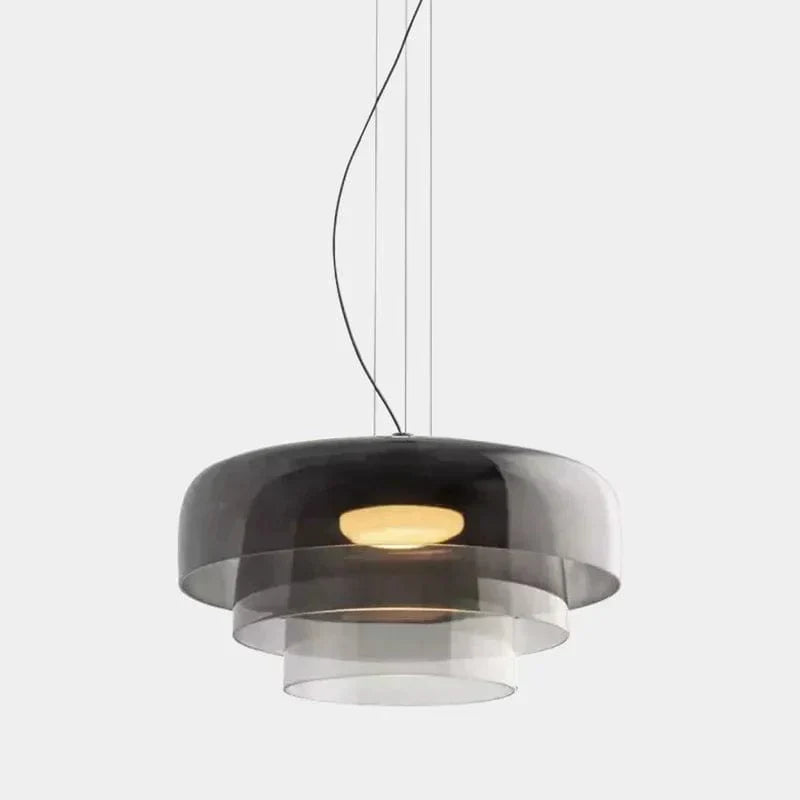 Suspension Lustre Luminaire LED en Verre Coloré Intemporel