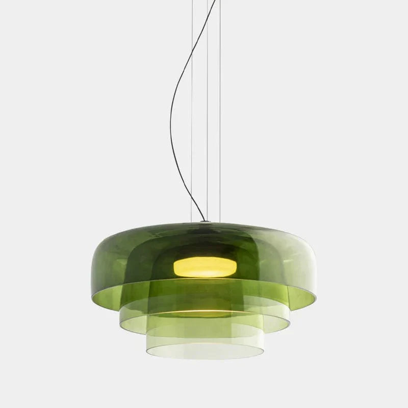 Suspension Lustre Luminaire LED en Verre Coloré Intemporel